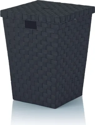 Image de KELA Panier à linge Alvaro noir, 40x40x52cm KL-23070
