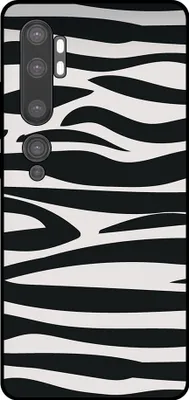 Produktbild von Smartphonica Phone Case Passend für Xiaomi Mi Note 10 / 10 Pro mit Zebradruck - TPU zurück Abdeckung Fall Zebra-Design - Schwarz Weiß