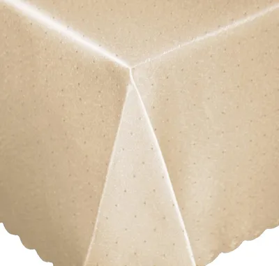 Produktbild von Tischdecke 135x180 cm ecru eckig Mitteldecke Punkte bügelfrei fleckenabweisend
