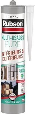 Obrázek produktu pro Těsnicí hmota, víceúčelová RUBSON PURE, bílá, 280 ml, těsnicí a spojovací spáry