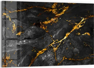Produktbild von DEQORI Magnettafel Glas 90x60 cm 'Veredelter Naturstein' beschreibbar Whiteboard