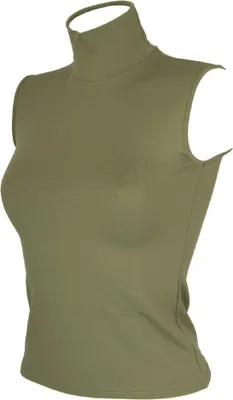 Image de T-shirt sans manches pour femme à col montant en microfibre chaude RAGNO, référence 074673, 2-SECONDA (EU XS - F 1 - USA XXS - GB 30), 95 % polyamide, 5 % Élasthanne