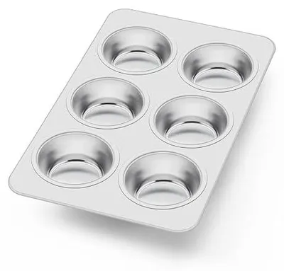 Zdjęcie produktu dla Foremka do muffinek stal nierdzewna 6 sztuk pieczenia babeczek