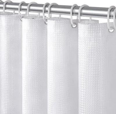 Produktbild von Famanu Duschvorhang Waffelstruktur 180 x 200 cm - Schnelltrocknend, Wasserabweisend und Waschbar, Schimmelresistent