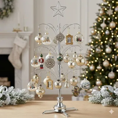 Productafbeelding van Draaibare Ornamentstandaard 47 Inch - Ornamentenboom - Displayboom - Kerstornamentenhouder