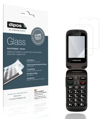 Image de 2x Protection écran pour MaxCom Comfort MM834 4G Verre souple Film Protecteur 9H dipos