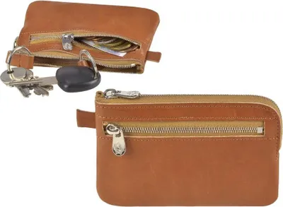 Produktbild von Sonnenleder Schlüsseletui Leder Mozart C Schlüsseltasche für Damen und Herren natur braun 831-235-01