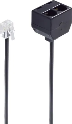 Produktbild von shiverpeaks -BASIC-S--Western-Stecker 6/4 auf 2 Western-Kupplung 6/4, 0,1m (BS71231)