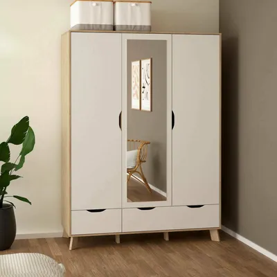 Immagine prodotto di Dmora Guardaroba 2 Ante Pyarr 58.1x201h cm Bianco, Appendiabiti 2 Ante