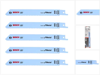 Image de Bosch 5x lames de scie sabre S 918 AF 150 mm Basic for Metal ( 2608651780 )