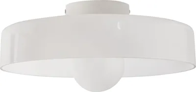 Zdjęcie produktu dla BELIANI Lampa sufitowa biała szklana plafon nowoczesna kinkiet sufitowy