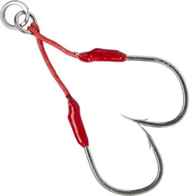 Produktbild von Savage Gear Bloody Assist Hook J Double Asymmetric - 2 Zusatzhaken, Größe:3/0