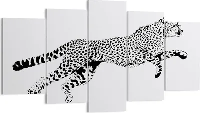 Produktbild von Bild auf Leinwand - Leinwandbild - Gepard Tier Dots - 160x85cm - Wand Bild - Wanddeko - Wandbilder - Leinwanddruck - Bilder - Kunstdruck - Wanddekoration - Leinwand bilder - Wandkunst - EA160x85-3128