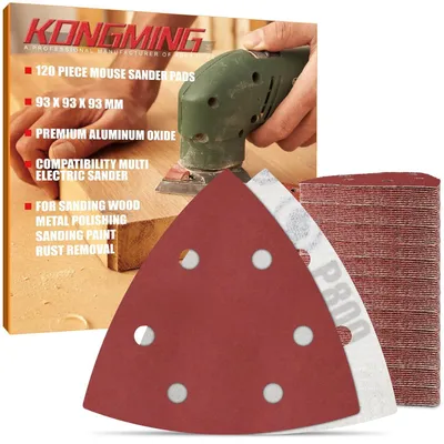 Produktbild von Schleifpapier Dreieck 120 Stück Körnung 800 Klett 6 Loch für Deltaschleifer