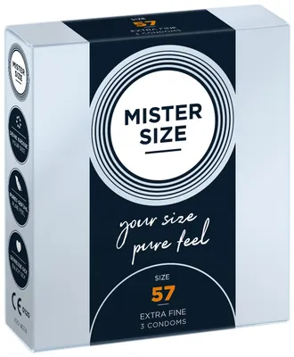 Produktbild von 3er Mister Size Kondome 57mm - Gefühlsecht & Extra Feucht