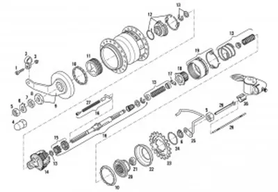 Produktbild von SRAM Getriebenabe Pentasport. 5200 für Zahnkranz,
