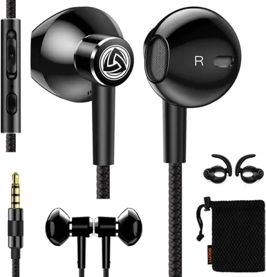 Produktbild von Ludos Specta in-ear headphones with cable & microphone, 5 year guarantee, universal microphone for clear voice quality, rich bass, sound dynamics