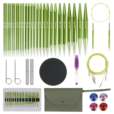 Produktbild von Set von 13 Wechselbaren Rundstricknadeln mit Tasche und Zubehör