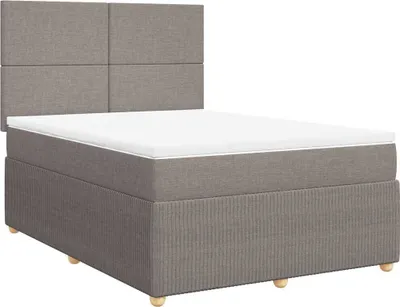 Produktbild von vidaXL Boxspringbett mit Matratze Taupe 140x200 cm Stoff