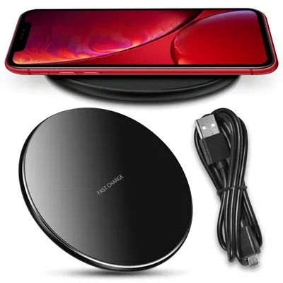 Produktbild von QI Wireless Ladegerät für Apple iPhone SE 2022 2020 Induktiv Charger Ladestation