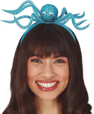 Produktbild von Meerestiere Krake Haarreif Karneval Ozean Accessoire Tierischer Kopfschmuck Fasching Seetier Aquatische Dekoration Maritime Freude, Farbe: Blau