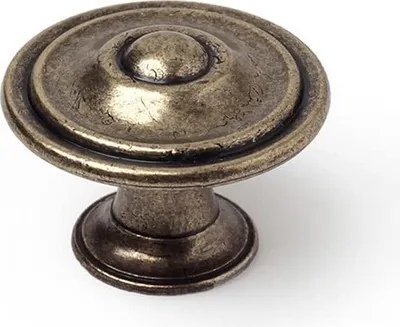 Produktbild von Los 4 runde Knöpfe für Möbel aus altem Messing, Modell 3110, ø35mm. Rei