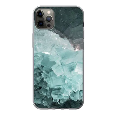 Produktbild von MuchoWow® Handyhülle Schutzhülle Hülle für iPhone 13 Pro Max Naturstein - Kristalle - Luxus Silikon Softcase Handy Hülle - Mobiltelefon