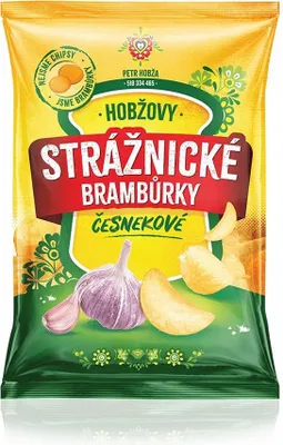 Obrázek produktu pro Straznicke Bramburky brambůrky česnekové chipsy 60 g