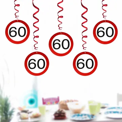 Image de Guirlandes pour le 60e anniversaire, décoration panneau de signalisation