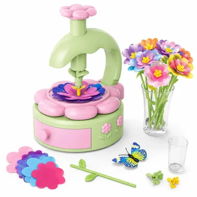 Produktbild von Kreativset mit Bastelgerät für handgemachte Stoffblumen, KI-generiertes Bild