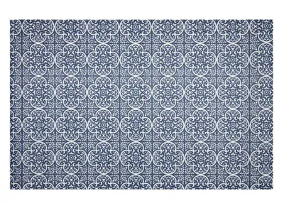 Produktbild von Primaflor Küchenläufer VINTAGE - Dunkelblau - 65x180 cm - 7 Designs - Strapazierfähiger Schmutzfangläufer, Rutschfester Küchenteppich, Vinyl-Läufer für Küche & Flur