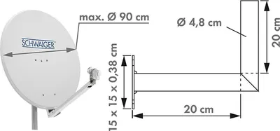 Immagine prodotto di Schwaiger WAH 25 A - Kit di montaggio (montaggio a parete) per antenna