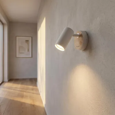 Produktbild von Barcelona LED-Wandleuchte VILSA mit schwenkbarem Strahler, minimalistisches Desi
