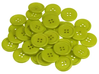 Productafbeelding van Knopen - 100 stuks - Voor knutselen en naaien - Lichtgroen, 25 mm