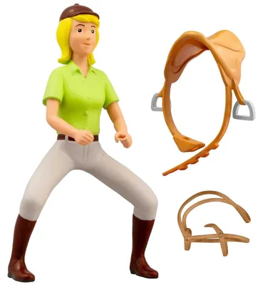 Productafbeelding van CRAZE BIBI en Tina figuren reidende Susanne - ruiterspeelfiguur met zadel en tandspeelgoed, Martinshof speelgoed met accessoires, beweegbare speelfiguren, 36990, paardenspeelwereld