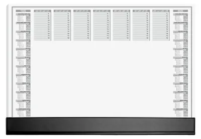 Produktbild von Papier-Schreibtischunterlage mit Schutzleiste DIN A2, Kalender 2026 2027, 40 Blatt, Schreibunterlage aus nachhaltigem Papier