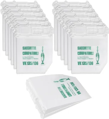 Produktbild von 12 Staubsaugerbeutel geeignet für VK135 VK136