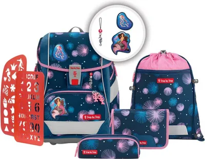 Produktbild von Step by Step 2IN1 PLUS Schulranzen-Set "Mermaid Delia", 6-teilig