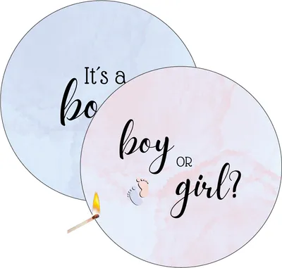 Burnaway Cake Set - Tortenaufleger Gender Reveal ("It´s a Boy", 20cm Durchmesser)