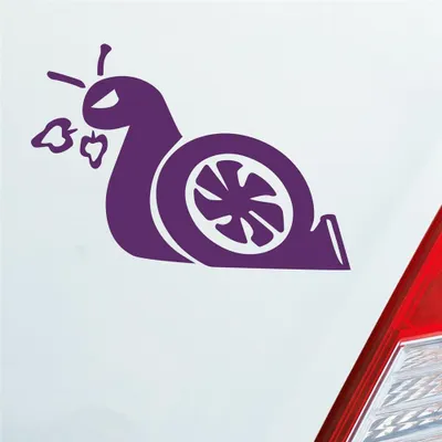 Produktbild von Auto Aufkleber Turboschnecke Schnecke Rennschnecke Race 12x8,5 cm Lila Sticker Heckscheibenaufkleber