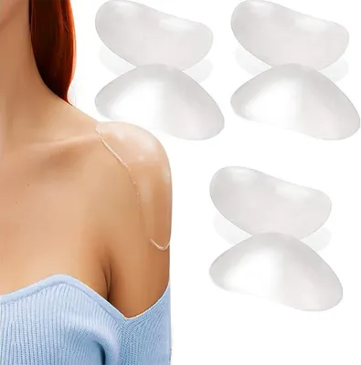 Produktbild von Schulterpolster - 3 Paar - Wiederverwendbar - Schulterpolster fš¹r Kleidung - Rutschfeste Silikon Schulterpads fš¹r Damen