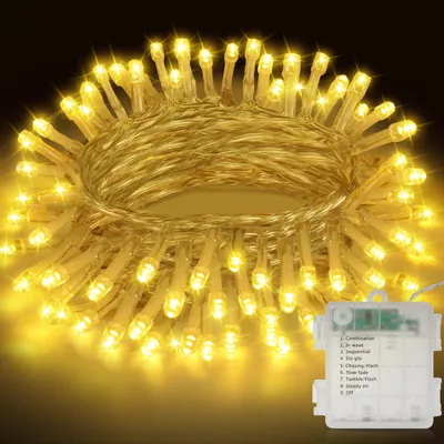 Weihnachtsbeleuchtung, 110 LEDs, warmweiß, 11 m