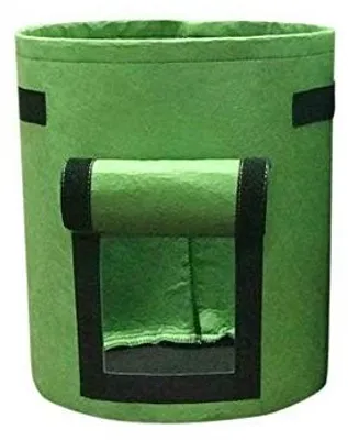 Produktbild von Grüne Kartoffelsäcke mit Klettverschluss und Sichtfenster (3 Stück)