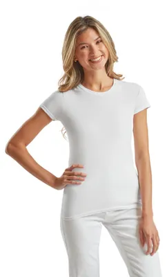 Productafbeelding van Fruit Of The Loom Iconisch 150 T Dames T-shirt Blanco
