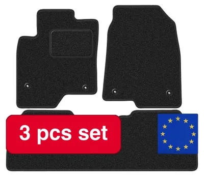 Image de Tapis de sol pour voiture, conception durable, coupe sur mesure, noir