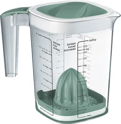 Produktbild von Rotho Messbecher 1,5 l Loft - Meßkanne 19,8 x 12,7 x 17,8 cm - Meßbecher mit Messskala - Messkanne aus Kunststoff - Messbehälter mit Ausgusslippe
