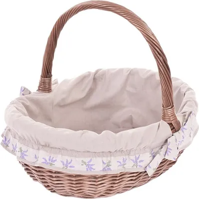 Zdjęcie produktu dla Wiklinowy koszyk na zakupy brązowy wiklinowy koszyk 43x36 H17/35 cm