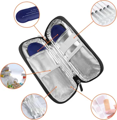 Produktbild von Magrimaxio Insulin Pen kühltasche, Diabetiker medikamenten Tasche, isolierte medikamententasche Flugzeug, kühler Diabetes medikamente, kühlbox