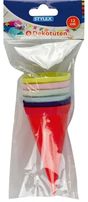 Obrázok produktu pre Stylex 47173, Školský kužeľ bez výplne, Chlapec / dievča, Modrá, Zelená, Ružová, Žltá, Jednofarebné, Lepenka, Kolo