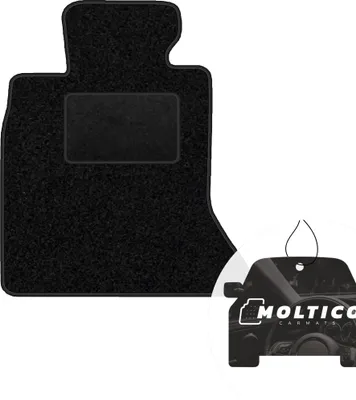 Produktbild von moto-MOLTICO Fahrer Fußmatte Auto Velours Fahrerseite Autoteppiche Schwarz Fahrermatte 1-teilig passend für BMW 5er F10 F11 2010-2013